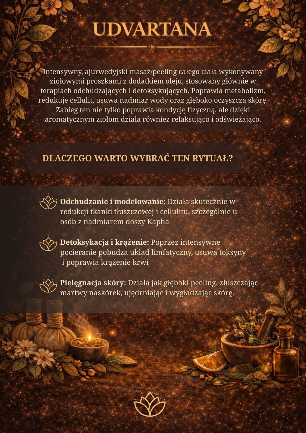 Udvartana — ajurwedyjski peeling ziołowymi proszkami